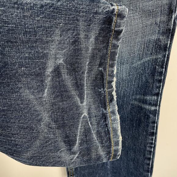 Ralph Lauren Rugby Bootcut Jeans Mens Size 29x32 Blue Skull Crossbones Old Money - Picture 9 of 14